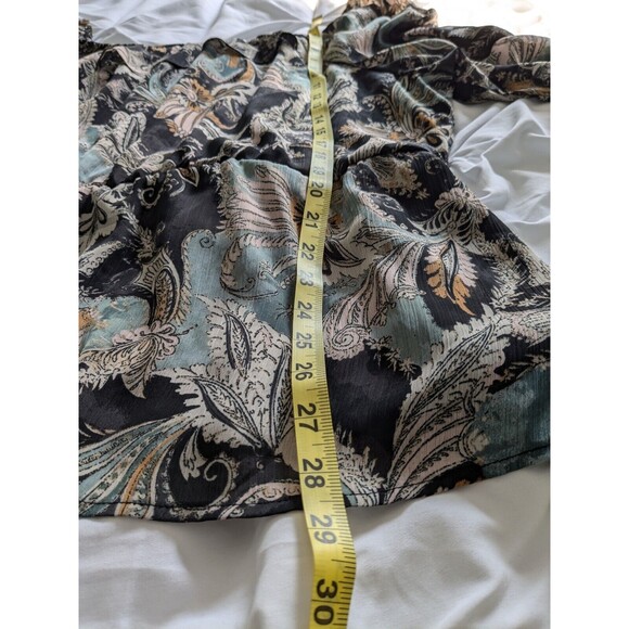 Maurices Top Sz 3X Boho Sheer Multi Paisley Off The Shoulder Peplum Ruffle Trim - Picture 14 of 14